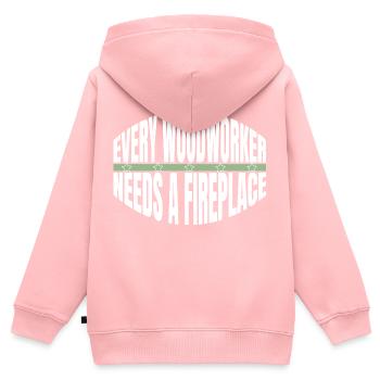 lumber carpenter jokes carpenter work tshirts - Kinder Premium Organic Zip Hoodie - Rosa - Hinten - AI Model Kid Female (0cm)