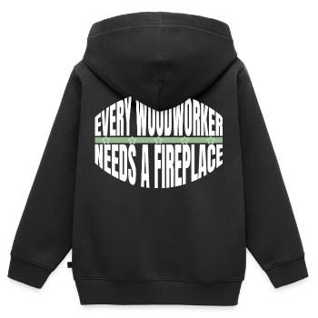 lumber carpenter jokes carpenter work tshirts - Kinder Premium Organic Zip Hoodie - Schwarz - Hinten - AI Model Kid Male (0cm)