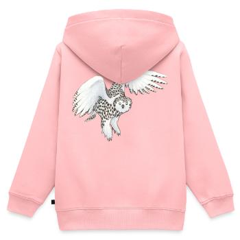 Snowy owl - Kids Premium Organic Zip-up Hoodie - rose - Back - AI Model Kid Female (0cm)