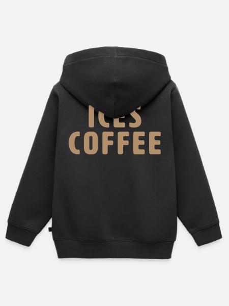 Ices Coffee - Kinder Premium Organic Zip Hoodie - Schwarz