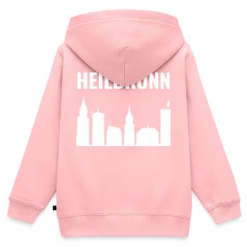 Heilbronn Skyline-Collage - Kinder Premium Organic Zip Hoodie - Rosa - Hinten - AI Model Kid Female (0cm)