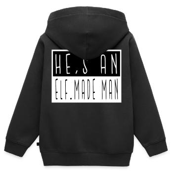 baby funny gym bedroom beards dinosaur moon - Kinder Premium Organic Zip Hoodie - Schwarz - Hinten - AI Model Kid Male (0cm)