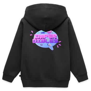 3D - Kinder Premium Organic Zip Hoodie - Schwarz - Hinten - AI Model Kid Male (0cm)