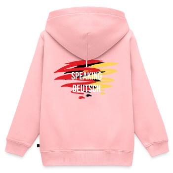 Typische Englischfehler für Deutsche Muttersprache - Kinder Premium Organic Zip Hoodie - Rosa - Hinten - AI Model Kid Female (0cm)