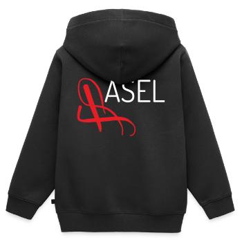 Classic Basel souvenir - Kids Premium Organic Zip-up Hoodie - black - Back - AI Model Kid Male (0cm)