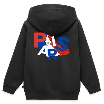 Gift idea for proud Parisians - Kids Premium Organic Zip-up Hoodie - black - Back - AI Model Kid Male (0cm)