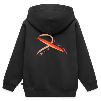Pink abstraction pink abstract - Kids Premium Organic Zip-up Hoodie - black - Back - AI Model Kid Male (0cm)