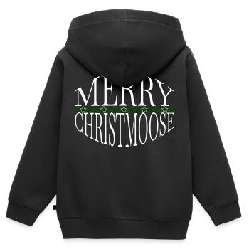 canada moose animal print caution couples quote - Kinder Premium Organic Zip Hoodie - Schwarz - Hinten - AI Model Kid Male (0cm)