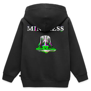 AVEUGLE - Sweat Premium à capuche zippé enfant bio - noir - Dos - AI Model Kid Male (0cm)