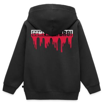 come at me bro - Kinder Premium Organic Zip Hoodie - Schwarz - Hinten - AI Model Kid Male (0cm)