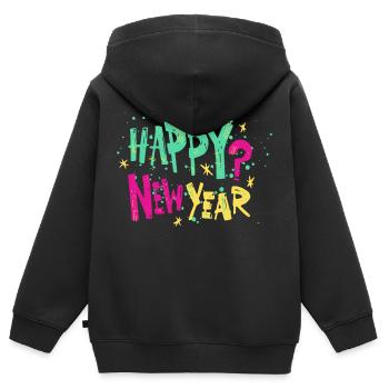 Happy New Year - Kinder Premium Organic Zip Hoodie - Schwarz - Hinten - AI Model Kid Male (0cm)