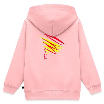 Geschenkidee für Kreative - Kinder Premium Organic Zip Hoodie - Rosa - Hinten - AI Model Kid Female (0cm)