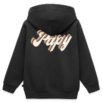 Vintage Opa - Kinder Premium Organic Zip Hoodie - Schwarz - Hinten - AI Model Kid Male (0cm)