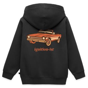 I'm An Ignition-Ist Funny Retro Car Lover Present - Kinder Premium Organic Zip Hoodie - Schwarz - Hinten - AI Model Kid Male (0cm)