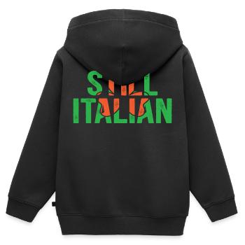 Still Italian - Kinder Premium Organic Zip Hoodie - Schwarz - Hinten - AI Model Kid Male (0cm)