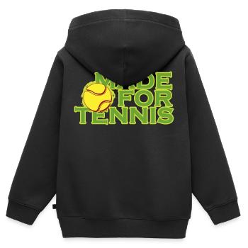sport - Sweat Premium à capuche zippé enfant bio - noir - Dos - AI Model Kid Male (0cm)