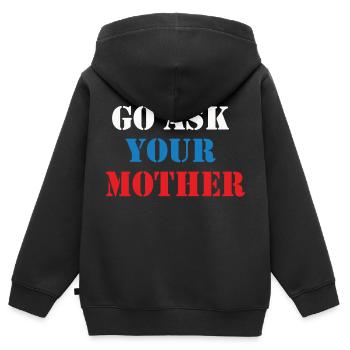 Va demander à ta mère - Sweat Premium à capuche zippé enfant bio - noir - Dos - AI Model Kid Male (0cm)