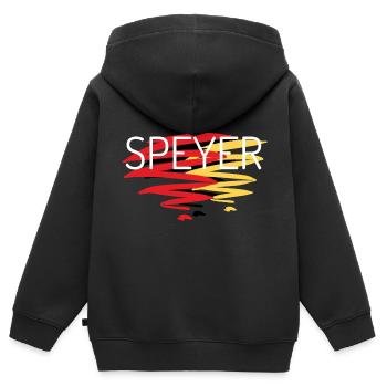 Speyer Souvenir Speyer T-Shirt - Kinder Premium Organic Zip Hoodie - Schwarz - Hinten - AI Model Kid Male (0cm)
