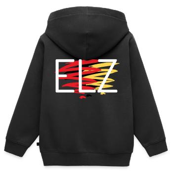 Elz Deutschland Souvenir Elz Geschenk - Kinder Premium Organic Zip Hoodie - Schwarz - Hinten - AI Model Kid Male (0cm)