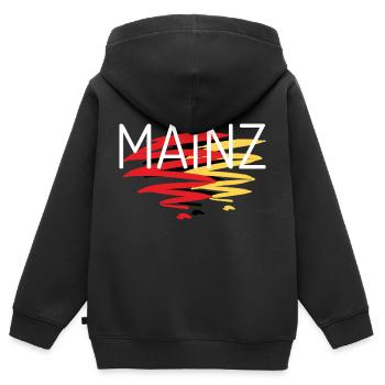 Souvenir de Mayence pour les fiers Mainzers - Sweat Premium à capuche zippé enfant bio - noir - Dos - AI Model Kid Male (0cm)