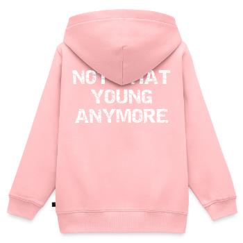 Plus jeune - Sweat Premium à capuche zippé enfant bio - rose - Dos - AI Model Kid Female (0cm)