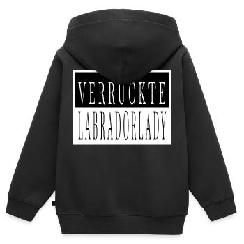 hundefreund terrier hundeliebhaber - Kinder Premium Organic Zip Hoodie - Schwarz - Hinten - AI Model Kid Male (0cm)
