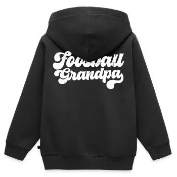 Foosball Grandfather Table Soccer Player Old Guy M - Kinder Premium Organic Zip Hoodie - Schwarz - Hinten - AI Model Kid Male (0cm)
