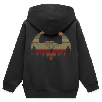 Skydive Evolution: Skydiver Design - Sweat Premium à capuche zippé enfant bio - noir - Dos - AI Model Kid Male (0cm)