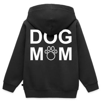 Dog Hund - Kinder Premium Organic Zip Hoodie - Schwarz - Hinten - AI Model Kid Male (0cm)