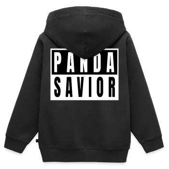 maltraitance sauvetage animal grumbler bien-être animal bday - Sweat Premium à capuche zippé enfant bio - noir - Dos - AI Model Kid Male (0cm)