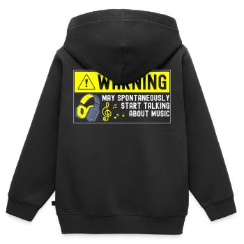 Dj Party Lieder Musikrichtung - Kinder Premium Organic Zip Hoodie - Schwarz - Hinten - AI Model Kid Male (0cm)