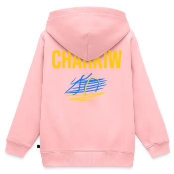 Kharkiv Ukraine Ukraina Kharkiv - Kids Premium Organic Zip-up Hoodie - rose - Back - AI Model Kid Female (0cm)