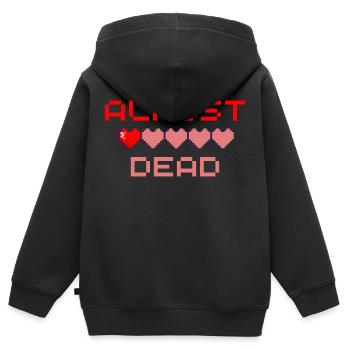 Fast tot - Kinder Premium Organic Zip Hoodie - Schwarz - Hinten - AI Model Kid Male (0cm)