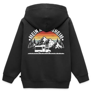 Mein Altersheim Rente Pension Wohnmobil Urlauber - Kinder Premium Organic Zip Hoodie - Schwarz - Hinten - AI Model Kid Male (0cm)