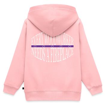 mason tools present carpenter joke lumber - Kinder Premium Organic Zip Hoodie - Rosa - Hinten - AI Model Kid Female (0cm)