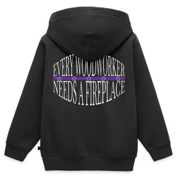 mason tools present carpenter joke lumber - Kinder Premium Organic Zip Hoodie - Schwarz - Hinten - AI Model Kid Male (0cm)
