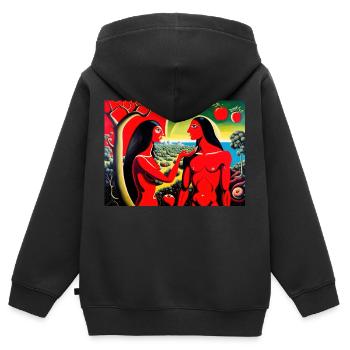 Paradise Lost #4 - Sweat Premium à capuche zippé enfant bio - noir - Dos - AI Model Kid Male (0cm)