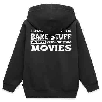 birthday present confectioner born baker humor - Kinder Premium Organic Zip Hoodie - Schwarz - Hinten - AI Model Kid Male (0cm)