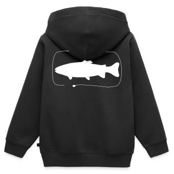 Trout Sbirolino assembly with paste - Kids Premium Organic Zip-up Hoodie - black - Back - AI Model Kid Male (0cm)