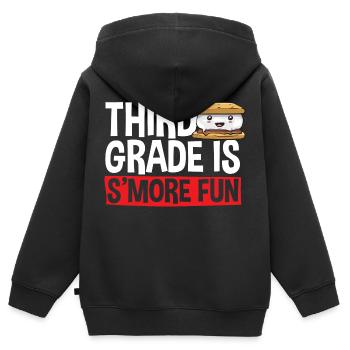 S'more Campfire Marshmallow Camping - Sweat Premium à capuche zippé enfant bio - noir - Dos - AI Model Kid Male (0cm)