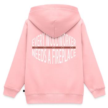 cool logging lumberjackwoodworking funshirt tools - Kinder Premium Organic Zip Hoodie - Rosa - Hinten - AI Model Kid Female (0cm)