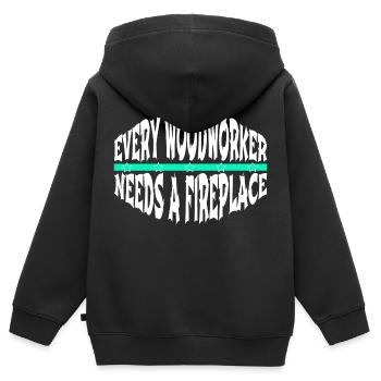 lumber union carpenter gift idea - Kinder Premium Organic Zip Hoodie - Schwarz - Hinten - AI Model Kid Male (0cm)