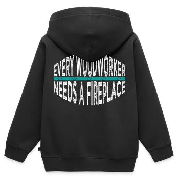americas mason funshirt - Kinder Premium Organic Zip Hoodie - Schwarz - Hinten - AI Model Kid Male (0cm)