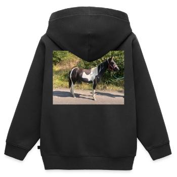 I Love my Horse - Kinder Premium Organic Zip Hoodie - Schwarz - Hinten - AI Model Kid Male (0cm)