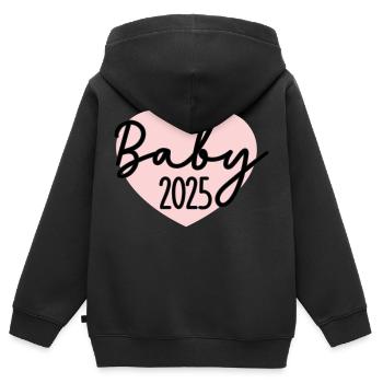 Bébé - Sweat Premium à capuche zippé enfant bio - noir - Dos - AI Model Kid Male (0cm)
