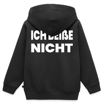 Party - Kinder Premium Organic Zip Hoodie - Schwarz - Hinten - AI Model Kid Male (0cm)