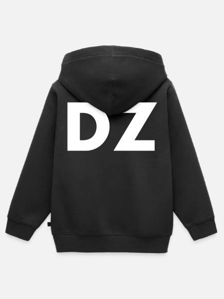 Dz - Kinder Premium Organic Zip Hoodie - Schwarz