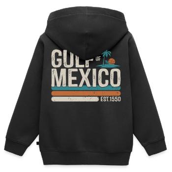 Golf von Mexiko Est 1550 Retro Vintage Strand - Kinder Premium Organic Zip Hoodie - Schwarz - Hinten - AI Model Kid Male (0cm)