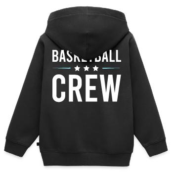 Équipe de basket-ball - Sweat Premium à capuche zippé enfant bio - noir - Dos - AI Model Kid Male (0cm)