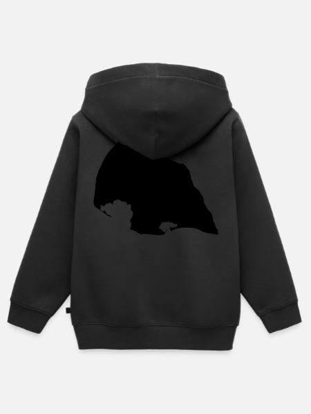 Fehmarn - Kinder Premium Organic Zip Hoodie - Schwarz